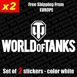 Tanks Logo - Set Of 2 World Of Tanks Logo Vinyl Sticker Decal Aufkleber Die Cut