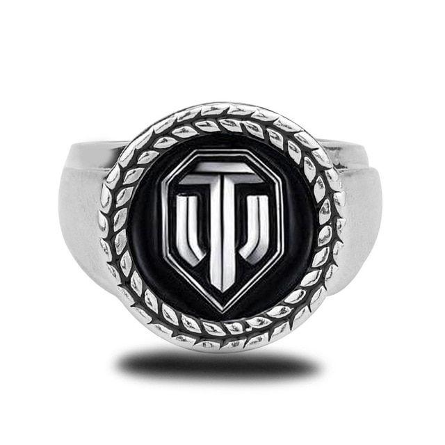 Tanks Logo - Hot Game WOT World of Tanks Logo Rings Metal Game Jewelry For Party