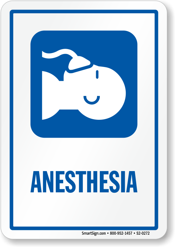 Anesthesia Logo - Anesthesia Sign, Patient Receiving Anaesthetic Symbol, SKU: S2-0272