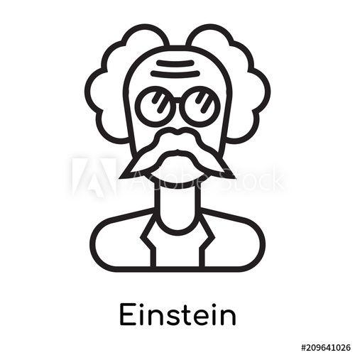Einstein Logo - Einstein icon vector sign and symbol isolated on white background