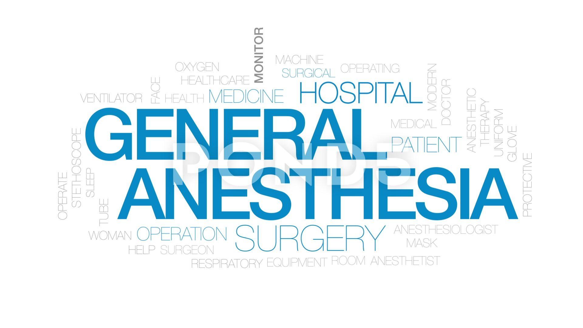 Anesthesiologist Logo - General anesthesia animated word cloud, text design animation