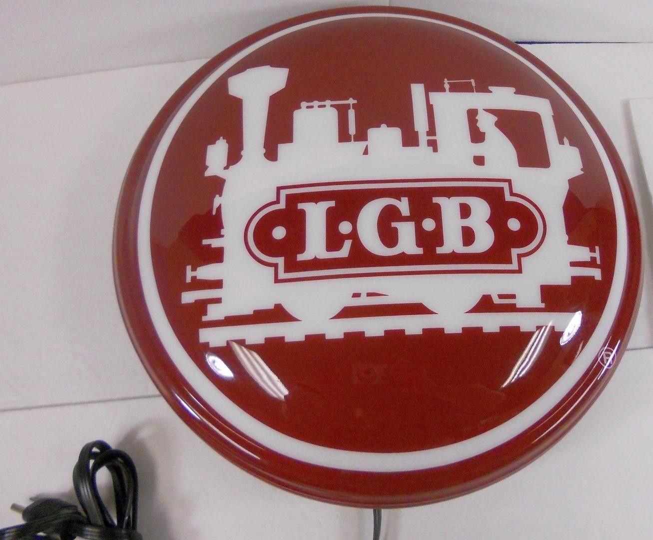 LGB Logo - LGB Logo Lighted Red/Burgundy Dealer Sign | #1800005936