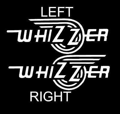 Whizzer Logo - DECAL SET REPAINT Restore Schwinn Whizzer Bicycle Tank 1.left 1
