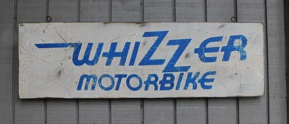 Whizzer Logo - Primitive Vintage Sign Whizzer Motorbike Replica Trade Sign