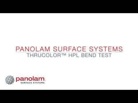 Panolam Logo - Panolam ThruColor™ HPL Bend Test - YouTube