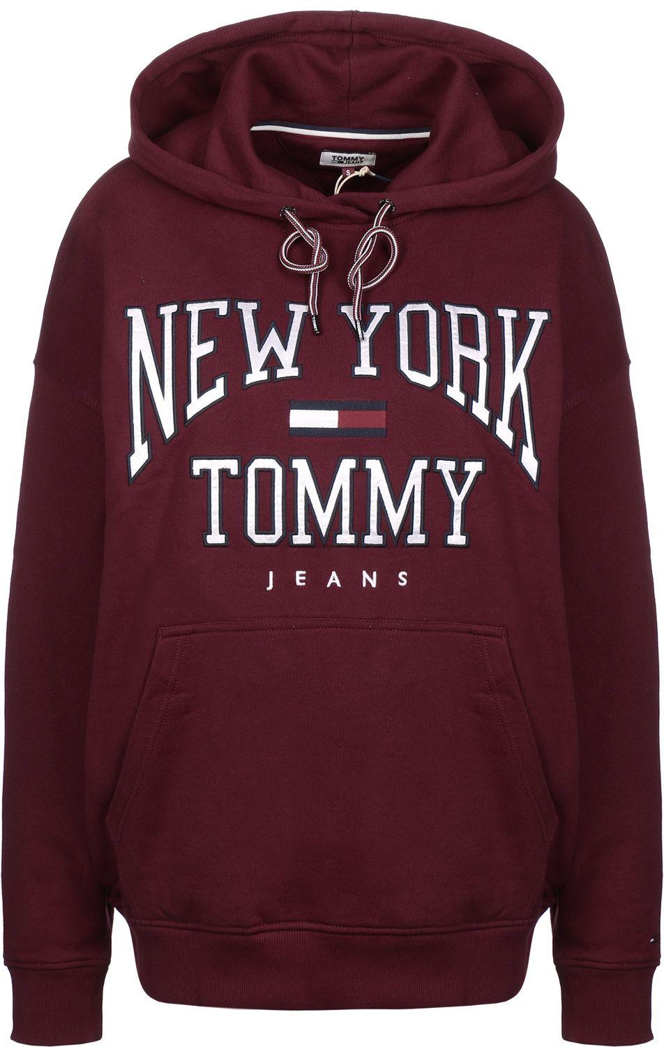 Boyfriend Logo - Tommy Jeans Boyfriend Logo W hoodie maroon