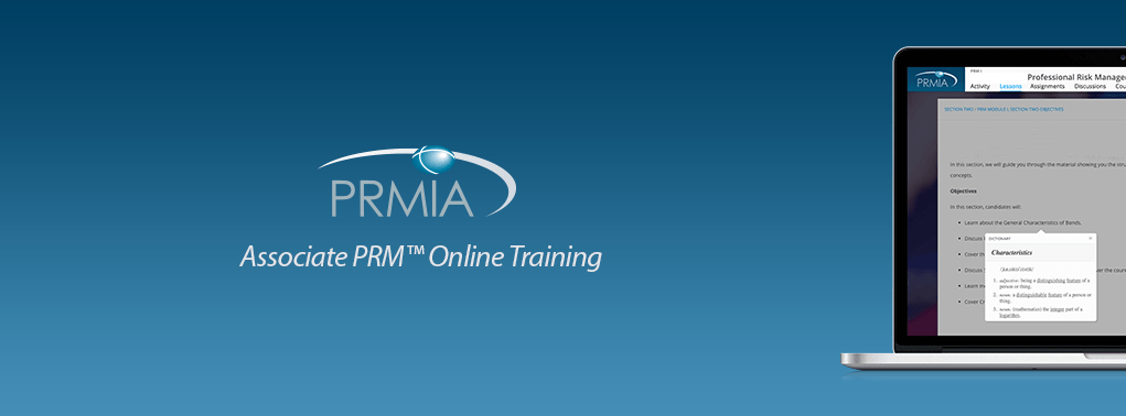 PRMIA Logo - Associate PRM Online Self Directed Training