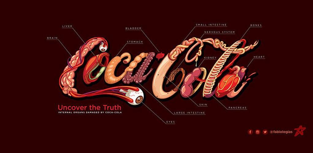 Honest Logo - This Disturbing Coco-Cola Honest Logo Shows All The Organs It Harms