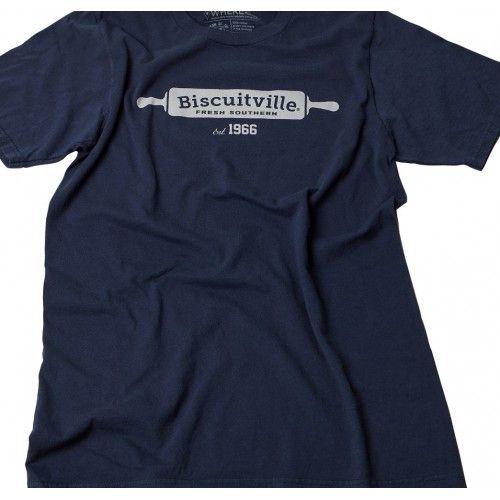 Biscuitville Logo - Biscuitville FRESH SOUTHERN navy casual logo t-shirt