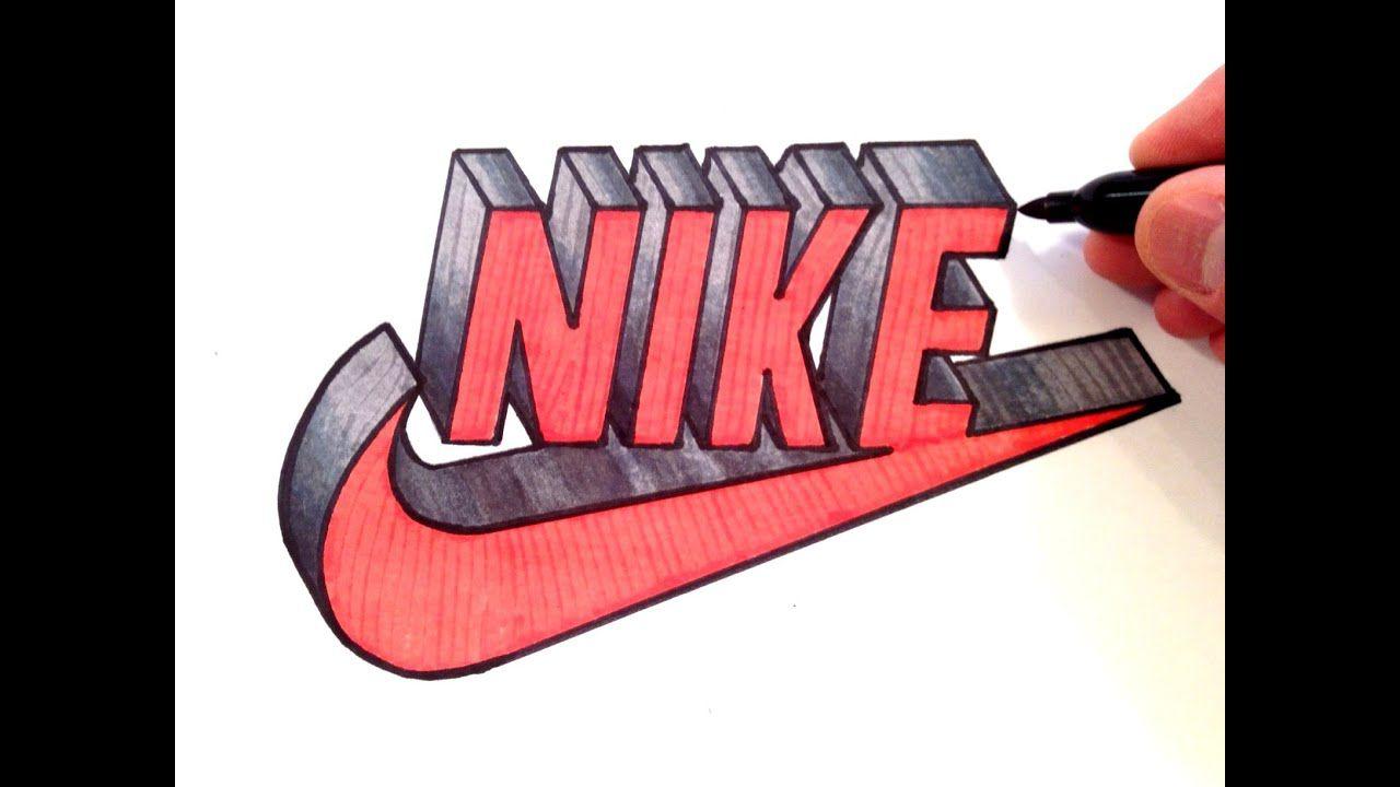 3D Nike Logo - How to Draw Nike Logo in 3D - Best on Youtube - YouTube