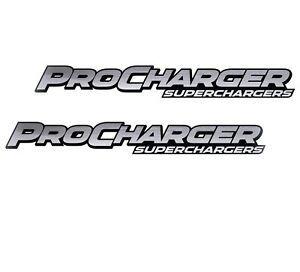 ProCharger Logo - Pair Custom Brushed Aluminum Emblem badge logo fits Procharger ...