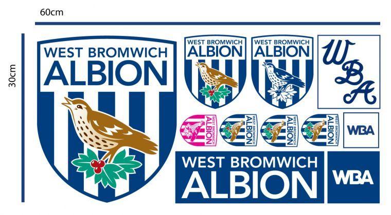 WBA Logo - The Official Home of Football Wall Stickers West Bromwich Albion ...