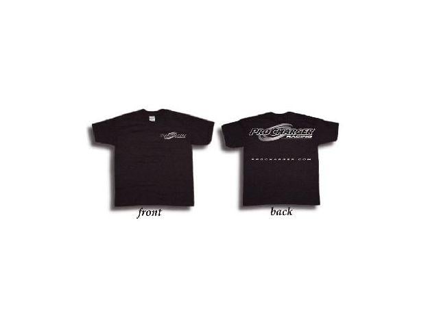 ProCharger Logo - ATI ProCharger T-Shirt w/ Silver ProCharger Racing Logo, Black [MASBSW]