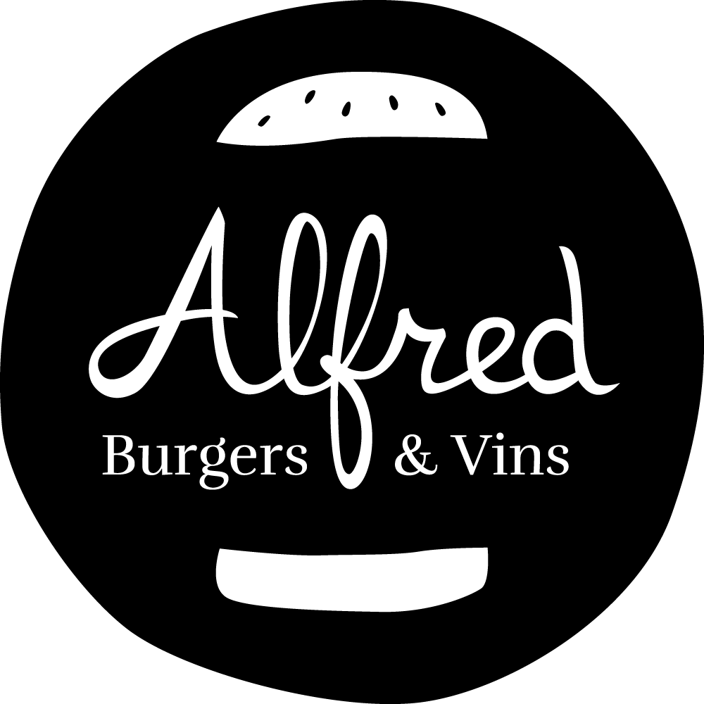 Alfred Logo - Menu Burgers & Vins