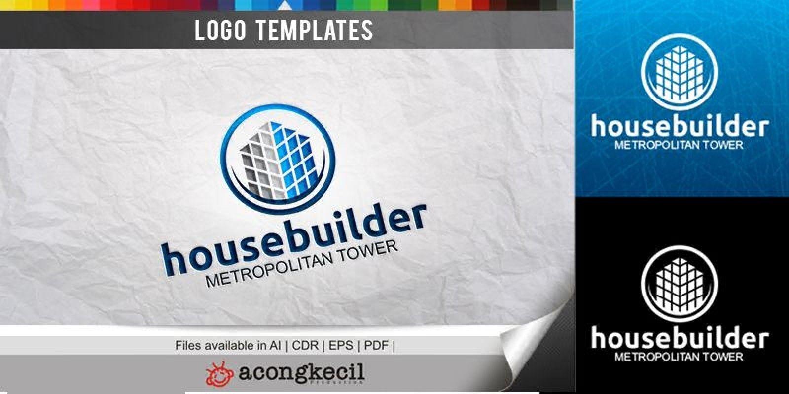 Housebuilder Logo - Housebuilder - Logo Template | Codester