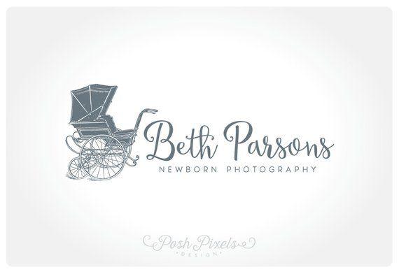 Carriage Logo - Logo Design Premade Vintage Baby Carriage Logo Newborn | Etsy