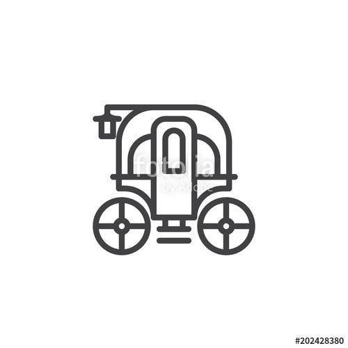 Carriage Logo - Carriage outline icon. linear style sign for mobile concept and web ...