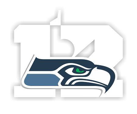 12-Man Logo - Seattle Seahawks 12th Man Logo Vinyl Die-Cut Decal ** 4 Sizes **
