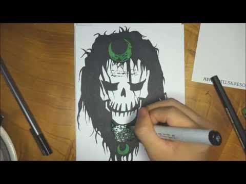 Enchantress Logo - How to draw Enchantress logo (Suicide Squad) - YouTube