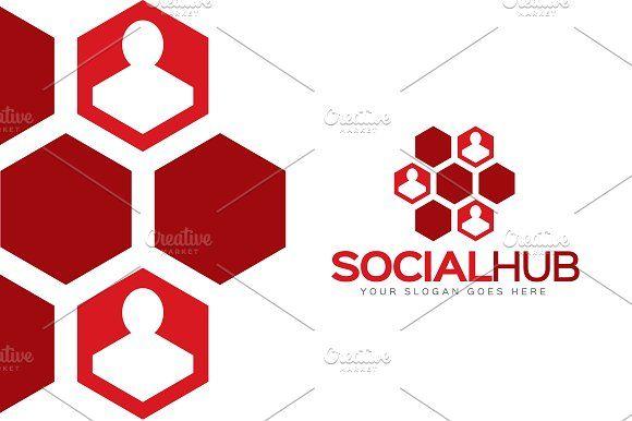 Hub Logo - Social Hub Logo ~ Logo Templates ~ Creative Market