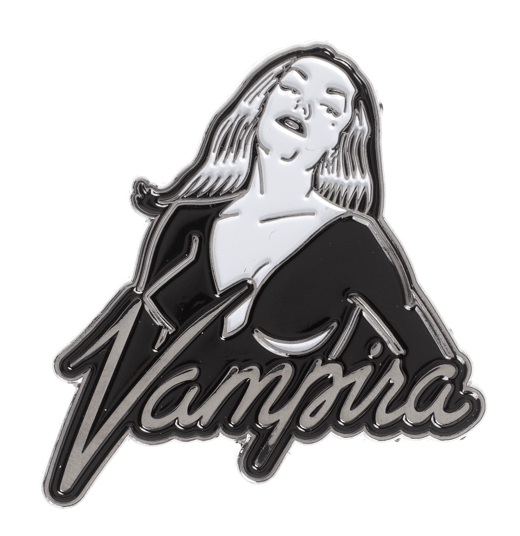 Vampira Logo - KREEPSVILLE 666 VAMPIRA PORTRAIT LOGO ENAMEL PIN