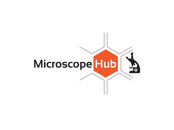 Hub Logo - Microscope Hub Logo | XANDRA DESIGN