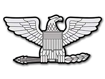 Colonel Logo - Army Rank COLONEL EAGLE Shaped Sticker insignia decal