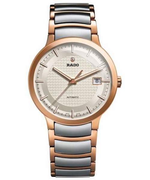 Rado Logo - Rado, RADO Centrix Logo Embossed Automatic Bracelet Watch, 38mm