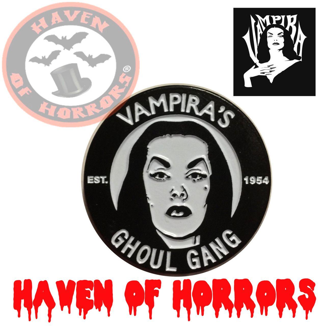 Vampira Logo - Vampira Ghoul Gang Pin - havenofhorrors