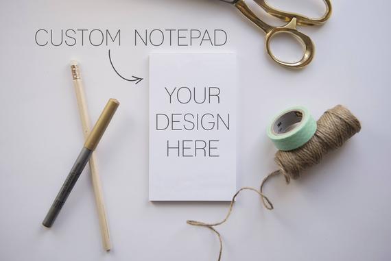 Notepad Logo - Custom Notepad, Personalized Notepad, Design Your Own Notepad, Logo  Notepad, Business Notepad, Notepad Stationery, Customized Notepad,