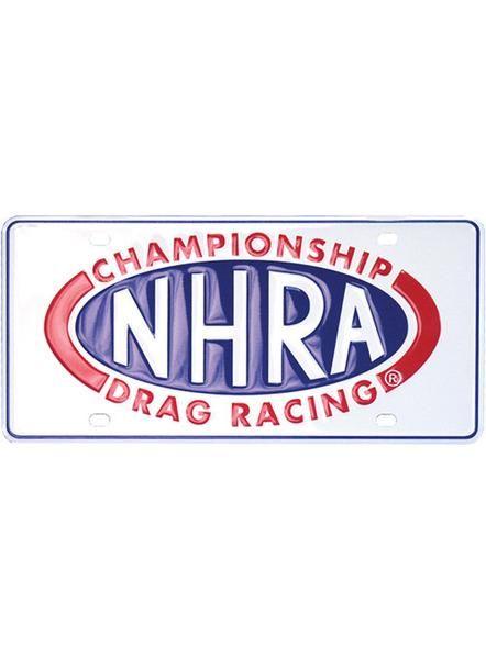 NHRA Logo - NHRA Logo Metal License Plate | Red, White & Blue Collection | NitroMall