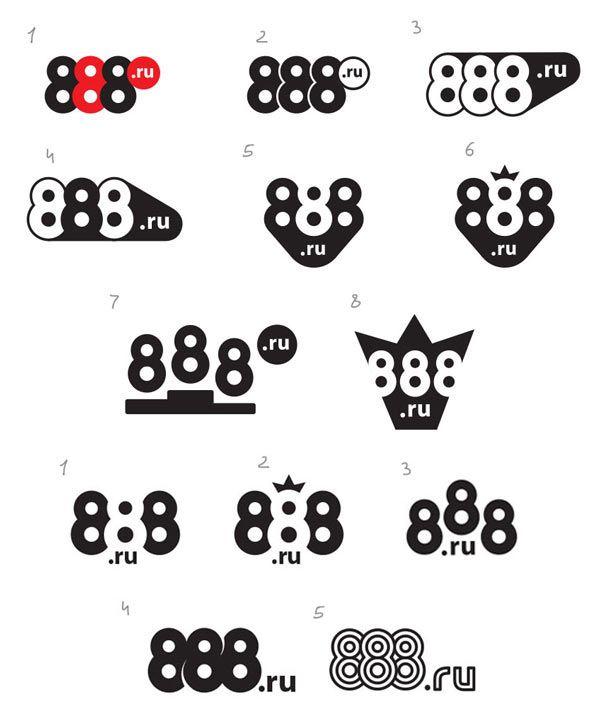 888 Logo - The making of the 888.ru bookmaker logo and corporate identity
