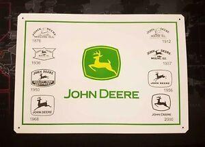 Historical Logo - John Deere - Historical Logo Tin Sign | eBay