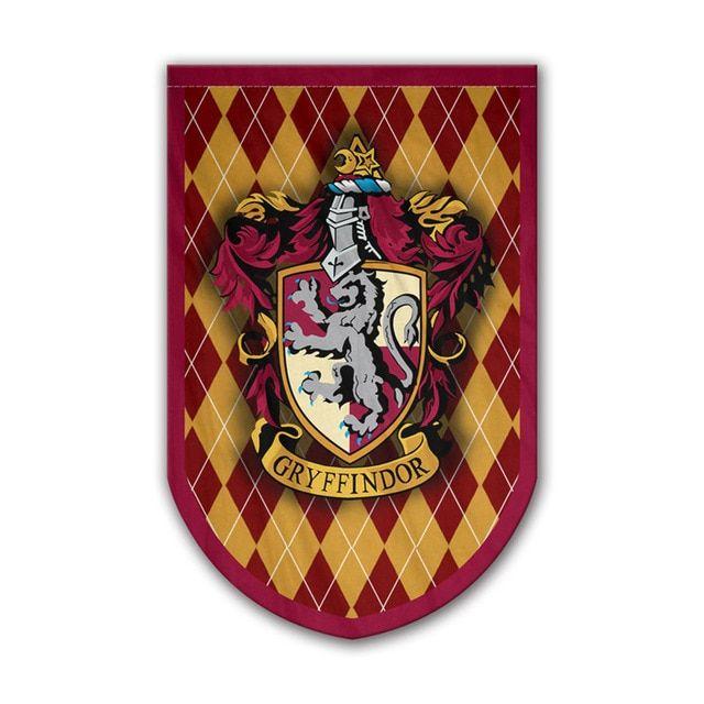 Gryffndor Logo - Harri Potter Hogwarts House Crests Garden Flag HP Gryffindor Logo ...