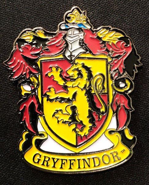 Gryffndor Logo - Harry Potter House of Gryffindor Crest Logo Large Enamel Metal Pin ...