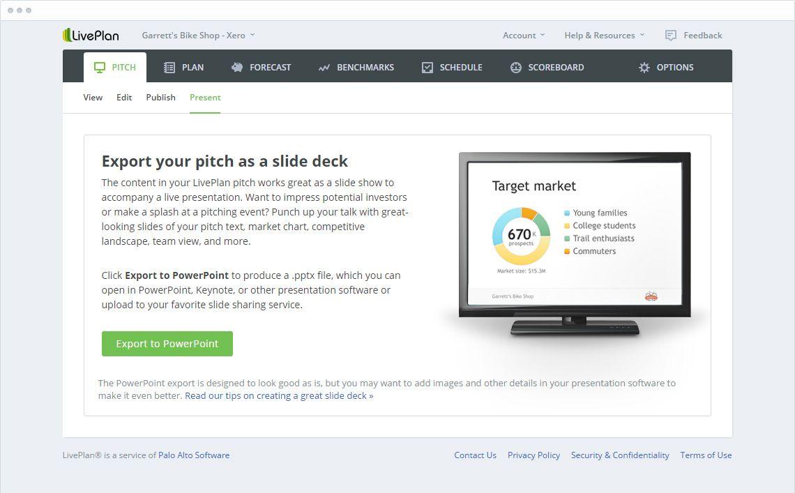 LivePlan Logo - PowerPoint Pitch Deck | LivePlan
