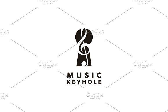 Keyhole Logo - Musical Clef & Keyhole logo design ~ Logo Templates ~ Creative Market