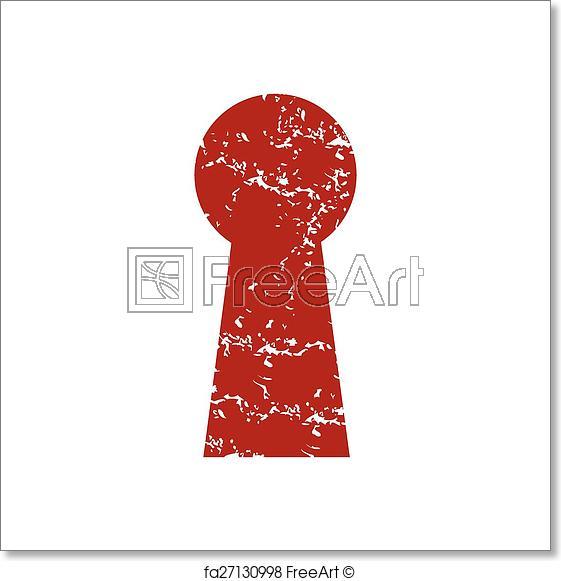 Keyhole Logo - Free art print of Red grunge keyhole logo. Red grunge keyhole logo ...