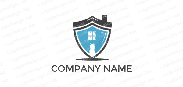 Keyhole Logo - house merged with shield and keyhole | Logo Template by LogoDesign.net