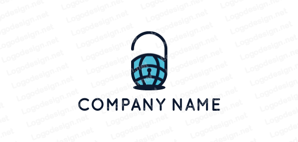 Keyhole Logo - globe padlock with keyhole | Logo Template by LogoDesign.net