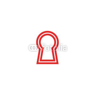 Keyhole Logo - Red keyhole logo design template vector | Buy Photos | AP Images ...