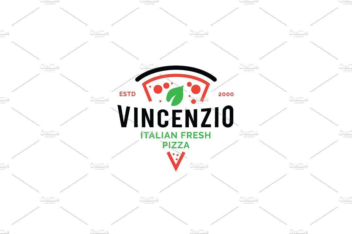 Pizza Logo - Minimal Pizza Logo Logo Templates Creative Market