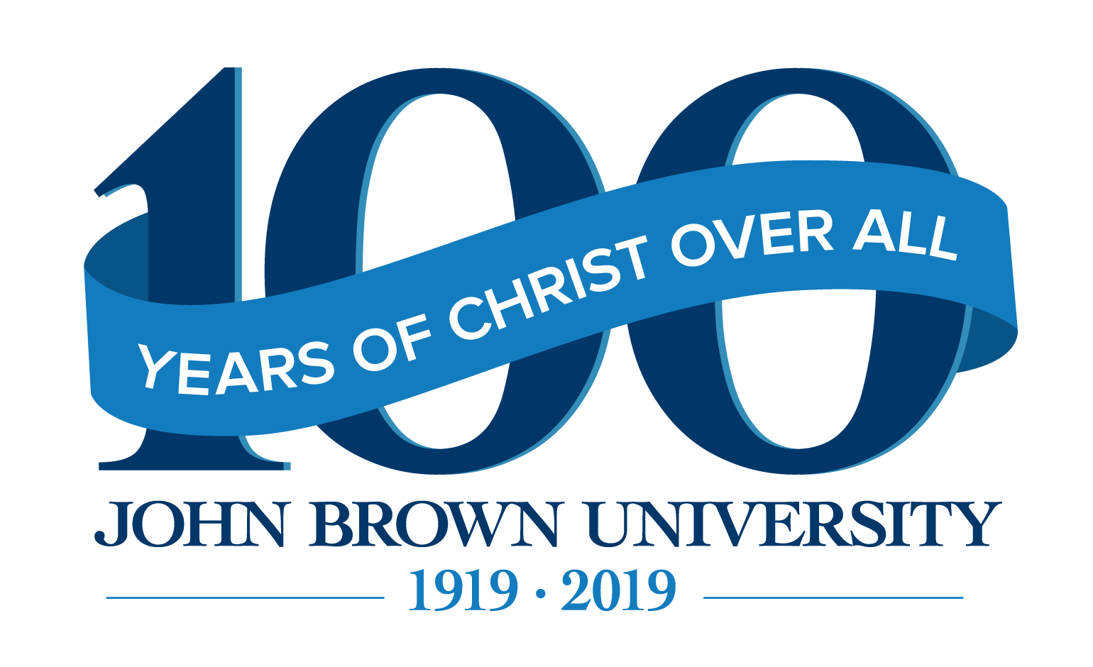 Stacked Logo - Centennial - Logo - John Brown University
