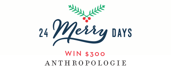 Anthropolgie Logo - 24 Merry Days: Win $300 to Anthropologie - Design Crush