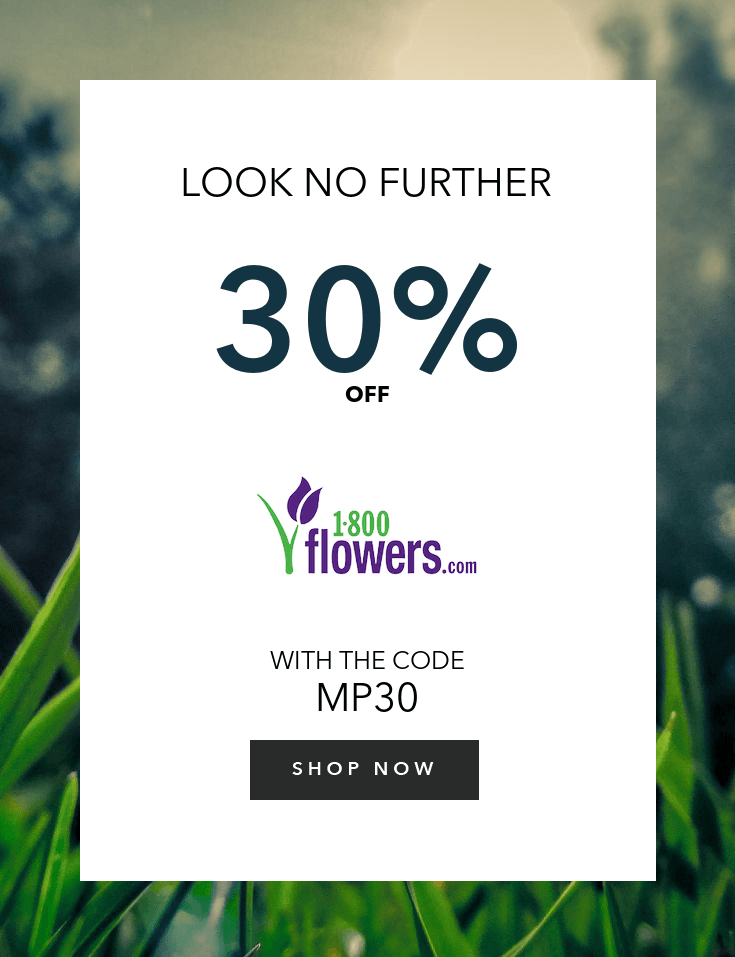 1800Flowers.com Logo - Get 30% Off When You Checkout Using Masterpass, a Secure Digital