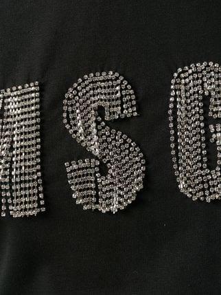 Rhinestone Logo - MSGM rhinestone logo top $174 - Buy Online AW18 - Quick Shipping, Price