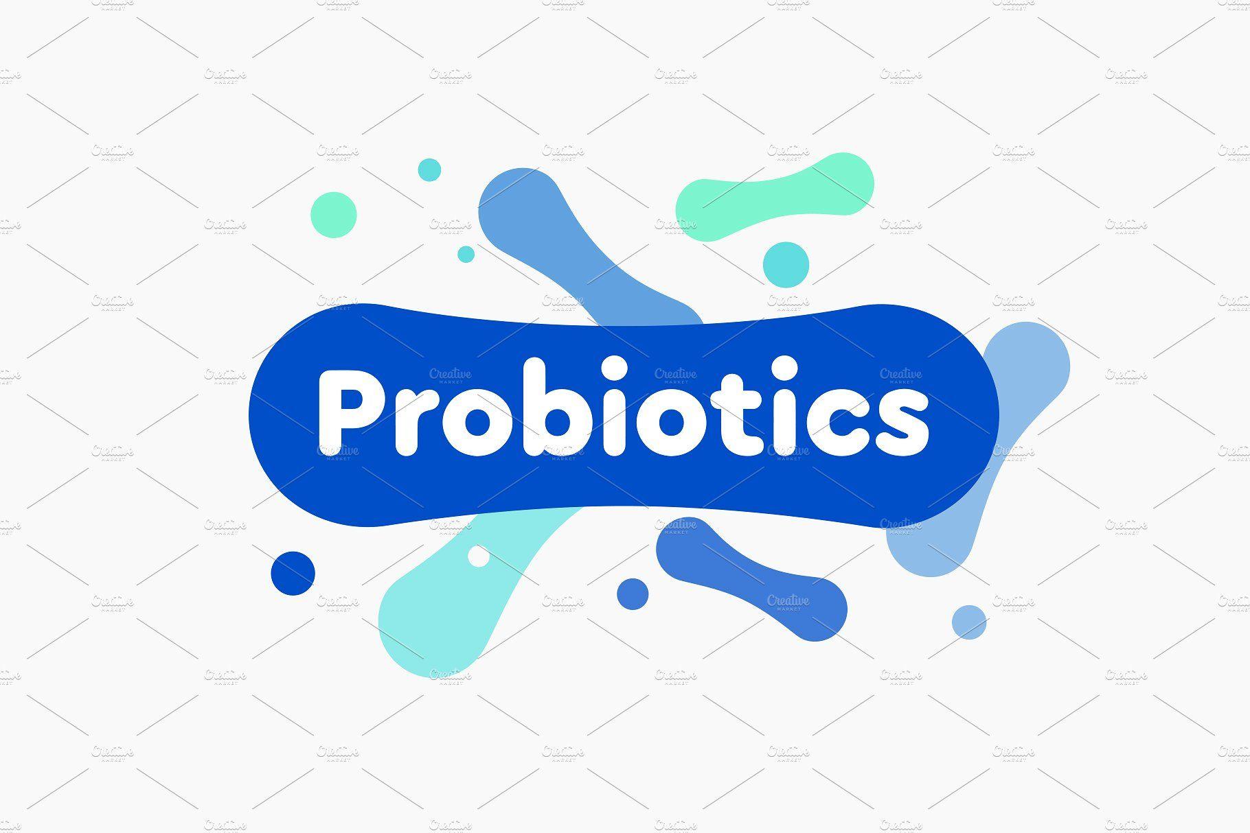 Bacteria Logo - Probiotics Bacteria Vector Logo. ~ Logo Templates ~ Creative Market