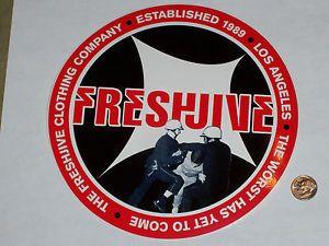 Freshjive Logo - VTG 90's FRESHJIVE SNOWBOARD SKATEBOARD SURFING SURF SKATE BMX BIKE ...