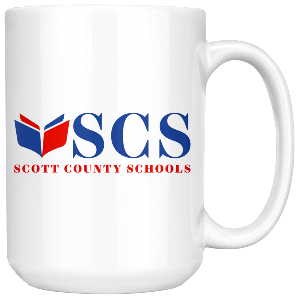 SCS Logo - SCS - SCS Logo 15oz White Mug - Surge Screen Printing and Embroidery