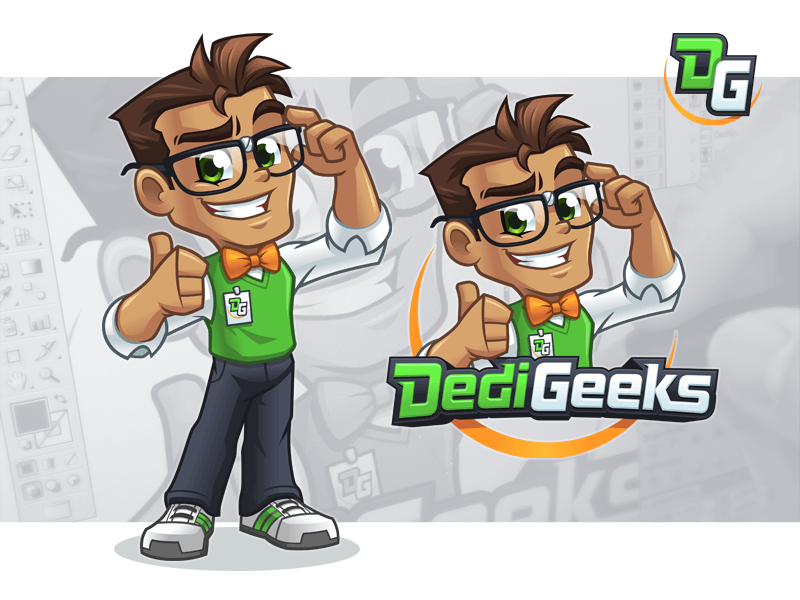 Cartoon Logo - DediGeeks - Mascot and Cartoon Logo Design by Mark Lester Jarmin ...